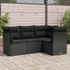vidaXL Garden Sofa Set Black