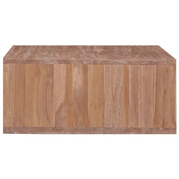 vidaXL Coffee Table Brown Solid Teak Wood 27.6 x 27.6 in Coffee Table