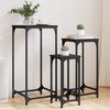vidaXL Nesting Side Table Black Engineered wood, metal