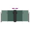 vidaXL Retractable Side Awning Dark Green Polyester with PU coating, Steel
