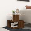 vidaXL Side Table Brown Oak Engineered Wood Small Side Table Square
