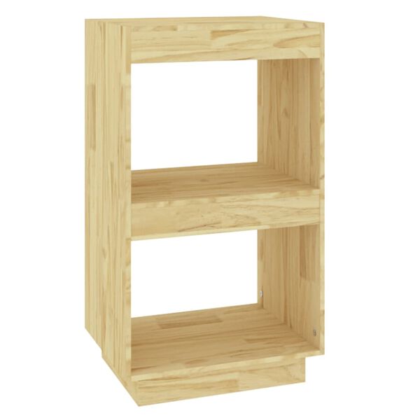 vidaXL Book Cabinet Natural Solid Pinewood 15.7x13.8x28.0 in