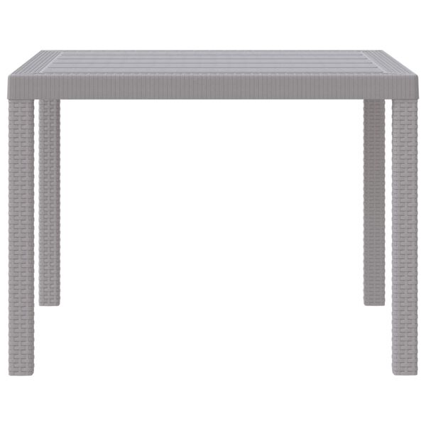 vidaXL Garden Dining Table Light Grey 39.37 x 39.37 x 28.74 in