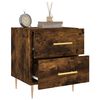 vidaXL Bedside Cabinet Set of 2 Smoked Oak Engineered wood, Iron Medium