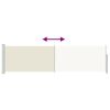 vidaXL Side Awning Cream 100% Polyester fabric and Powder-coated steel