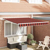 vidaXL Retractable Awning Manual Orange and Brown 118.11 x 98.43 in