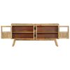 vidaXL Sideboard Brown and Black Solid Mango Wood, Metal Medium