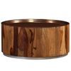 vidaXL Coffee Table Brown Solid Acacia wood and steel Medium