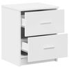 vidaXL Bedside Cabinet White Engineered wood Compact Bedside Cabinet