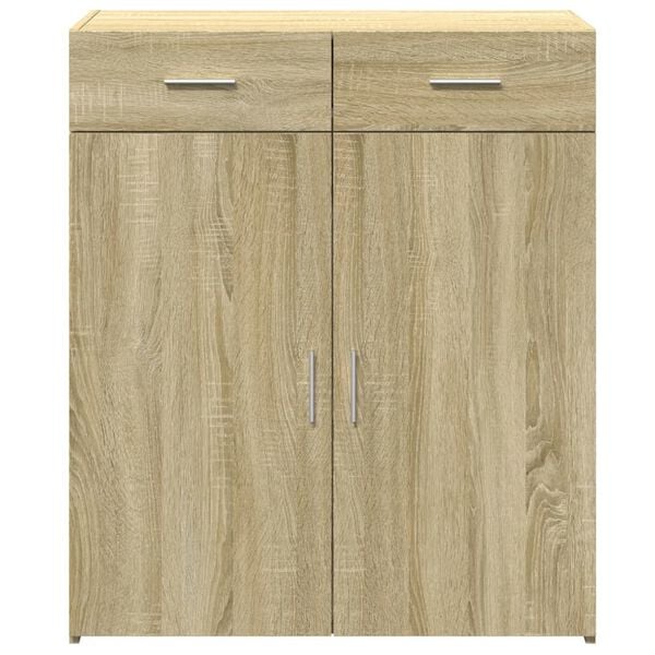 vidaXL Sideboard Sonoma oak Engineered wood Medium Sideboard Rectangle
