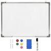 vidaXL Magnetic Dry-erase Whiteboard White 35.4x23.6" Steel