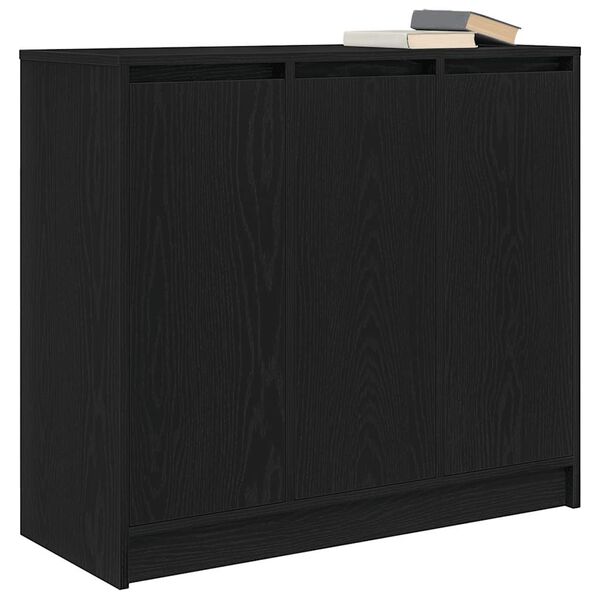 vidaXL Sideboard Black oak Engineered wood Medium Sideboard