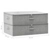 vidaXL Storage Boxes 2 pcs  Fabric 27.6x15.7x7.1" Grey