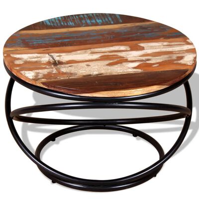 vidaXL Coffee Table Solid Reclaimed Wood 23.6"x23.6"x15.7"