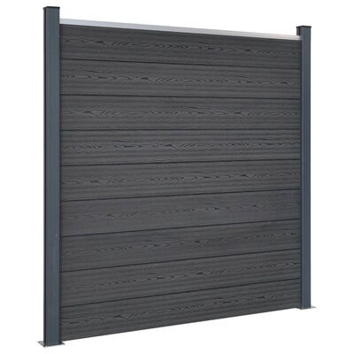 vidaXL Fence Panel Set Gray 139"x73.2" WPC