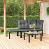 vidaXL Patio Lounge Set Black and Grey