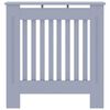 vidaXL Radiator Cover Grey 30.71 x 7.48 x 32.09 in Engineered Wood