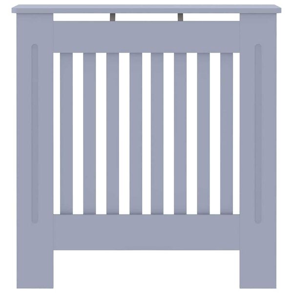 vidaXL Radiator Cover Grey 30.71 x 7.48 x 32.09 in Engineered Wood