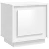 vidaXL Bedside Cabinet High gloss white Engineered wood Small