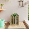 vidaXL Garden Planter Natural Wood Solid Pine Wood Medium