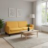 vidaXL 3-seater Sofa Yellow Polyester, Foam, Pinewood Standard