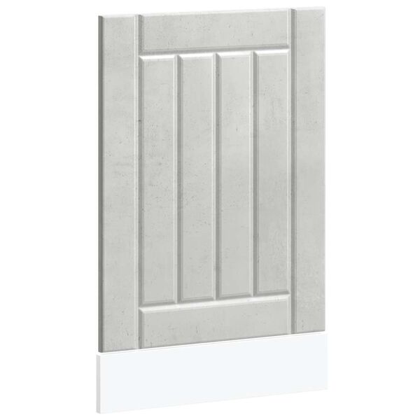 vidaXL Dishwasher Panel Concrete grey Engineered wood 17.7 x 0.6 x 26.4 in