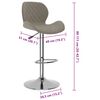 vidaXL Bar Stool Set of 2 Light grey