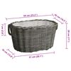 vidaXL Firewood Basket with Carrying Handles 23.6"x15.7"x11" Gray Willow
