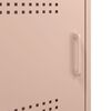 vidaXL Bedside Cabinet Pink Cold-rolled steel 14.2x15.4x26.8 in
