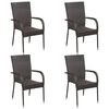 vidaXL Dining Set Brown