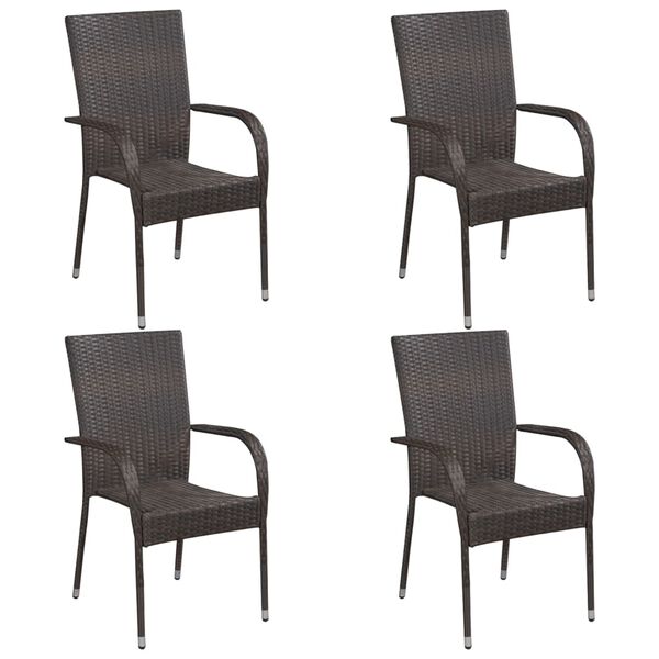 vidaXL Dining Set Brown