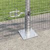 vidaXL Fence with Posts Silver 39.4" x 984.3" Steel