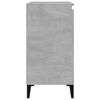 vidaXL Bedside Cabinet Concrete grey Engineered wood, metal