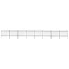 vidaXL Garden Fence with Hoop Top Steel 561.4"x47.2" Black