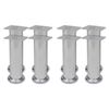 vidaXL Sofa Leg Set of 8 Chrome Iron 7.1 in Durable Sofa Legs