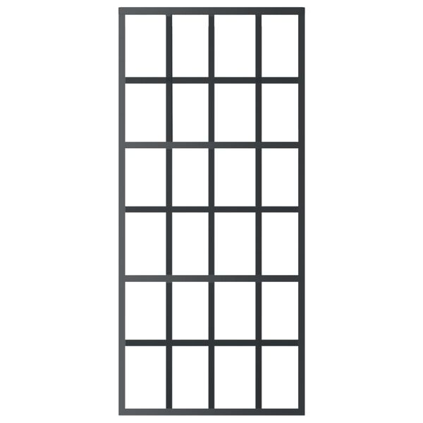 vidaXL Sliding Door with Hardware Set ESG Glass&Aluminium 35.4x80.7"(151021+145262)