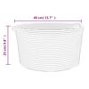vidaXL Storage Basket Grey and White 100% Cotton 15.7 x 9.8 in Foldable
