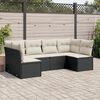 vidaXL Garden Sofa Set Black, Cream White