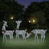 vidaXL Christmas Reindeer Family Set of 3 Silver Fabric Large
