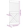vidaXL Door NARVIK 37.4"x82.7" Solid Wood Pine