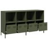 vidaXL Sideboard Olive Green Cold-Rolled Steel 53.1 x 15.4 x 28.9 in
