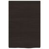 vidaXL Bathroom Countertop Dark Brown 15.7 x 23.6 x (0.8-1.6) " Treated Solid Wood