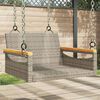 vidaXL Patio Swing Bench Gray