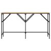 vidaXL Console Table Sonoma Oak Engineered Wood, Metal Narrow