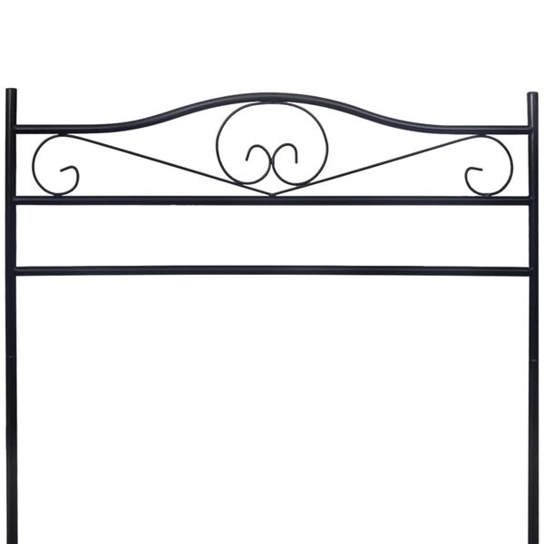 vidaXL Clothing Rack Black Steel 68.5 in height, 35.4 in length