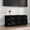 vidaXL TV Cabinet Black Engineered wood Compact TV Cabinet Rectangular