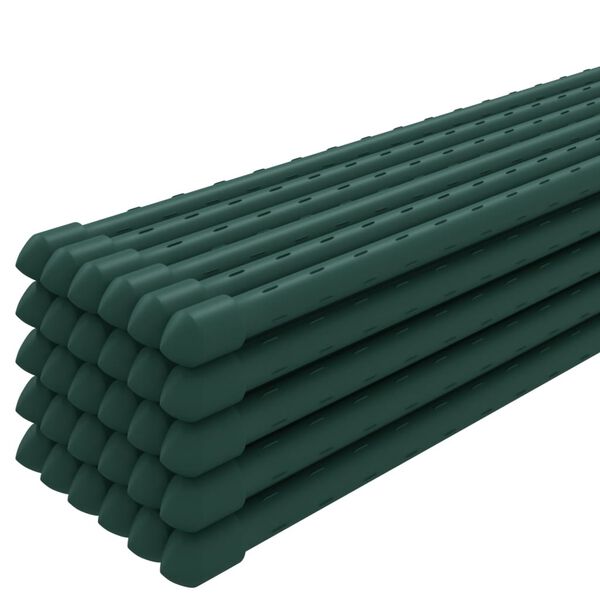 vidaXL Plant Stake Set of 30 Green Steel with polypropylene coating