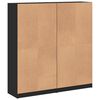 vidaXL Bookcase Black Engineered wood Large Bookcase Rectangular