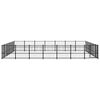 vidaXL Dog Kennel Black Powder-coated steel Large Durable Dog Kennel