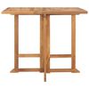 vidaXL Dining Table Teak Brown Teak hardwood Medium Foldable